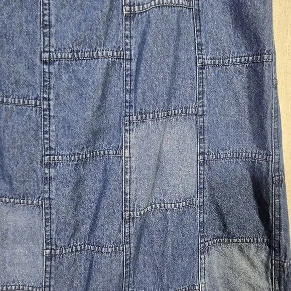 Studio West Denim Skirt Y2k 70s Large Blue Jean Cotton 34 waist - Picture 3 of 9